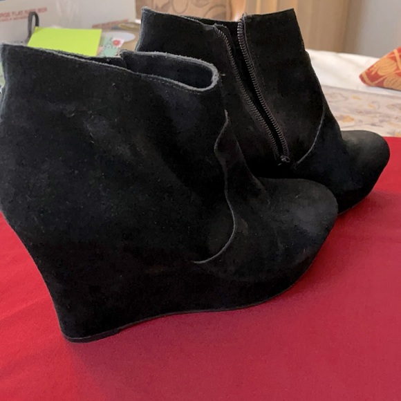 JESSICA SIMPSON Leather suede platform booties - Picture 2 of 10